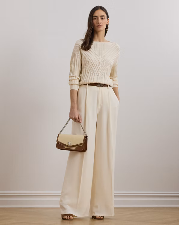 Cable-Knit Cotton-Blend Boatneck Jumper