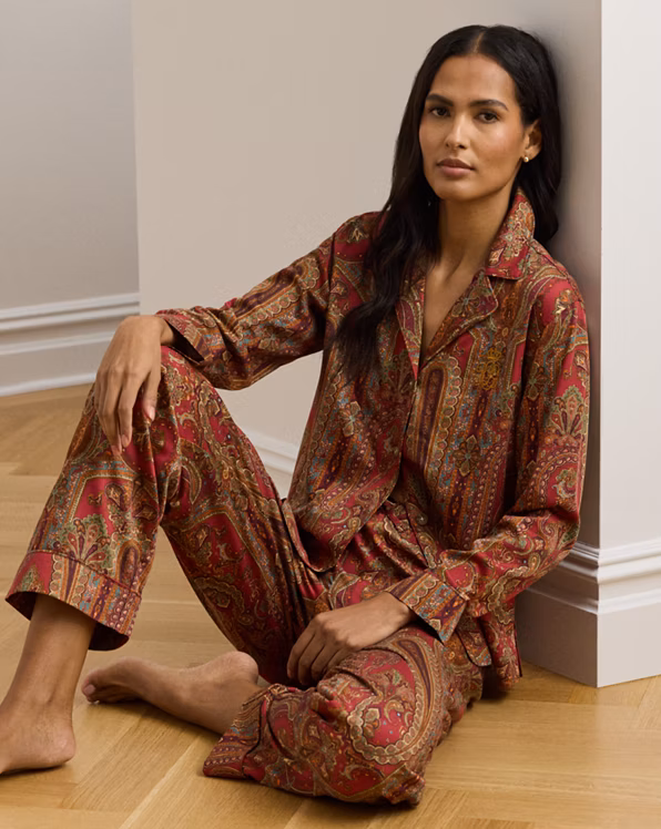 Paisley Sateen Sleep Set