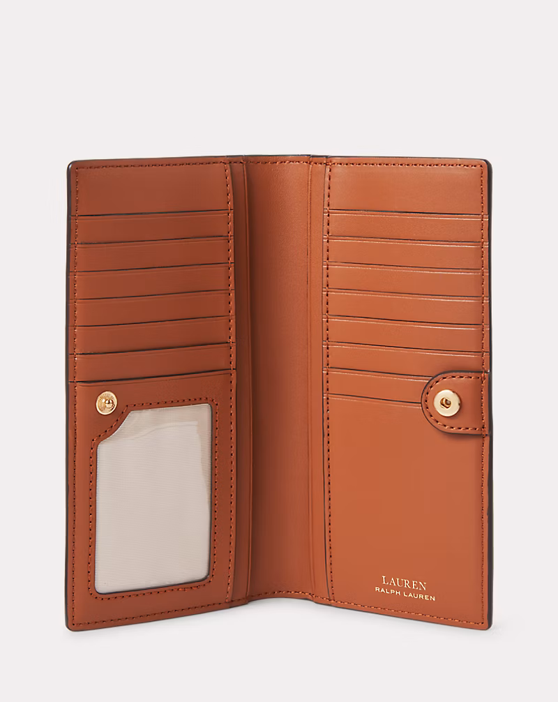 Crosshatch Leather Slim Wallet