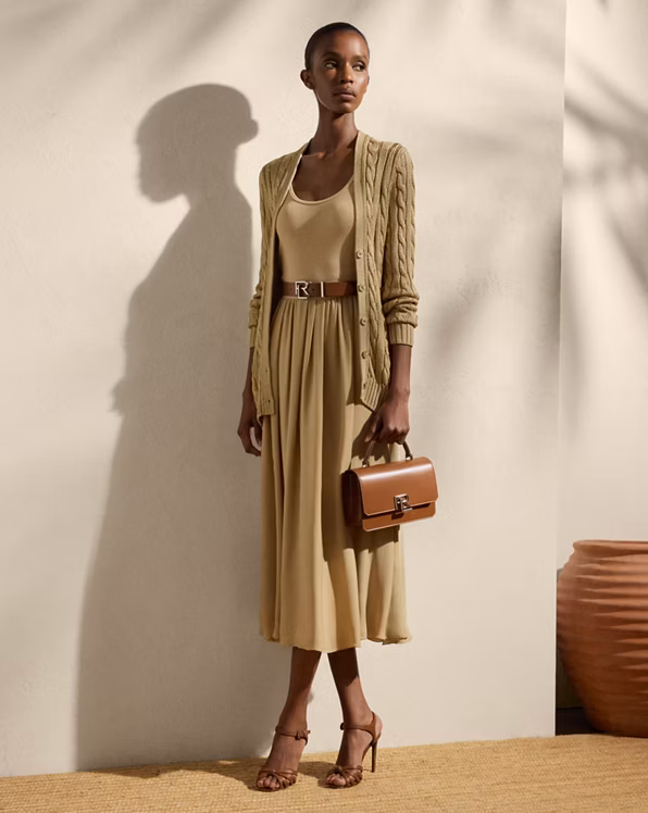 Cable-Knit Silk Cardigan Jumper