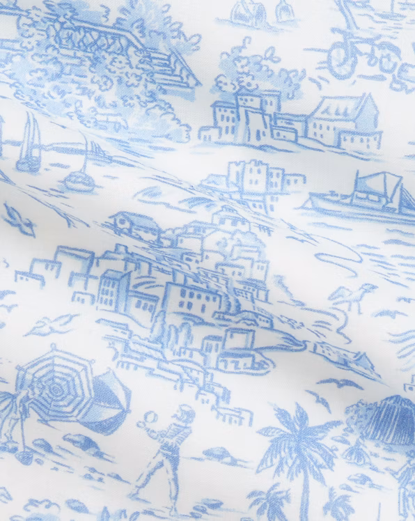 Riviera Toile Cotton Overall & Hat Set