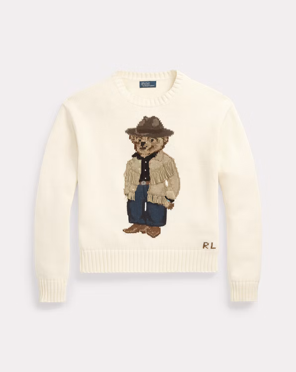 Polo Bear Cotton Crewneck Jumper