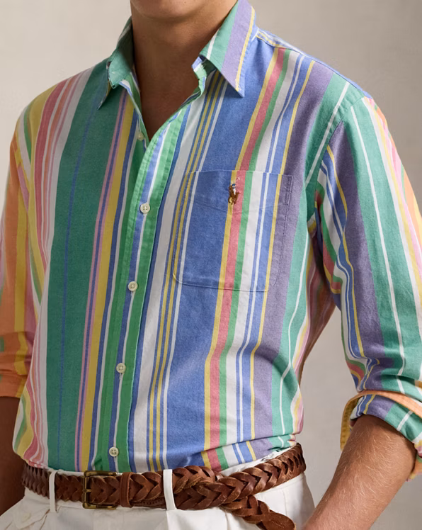 Custom Fit Striped Oxford Shirt