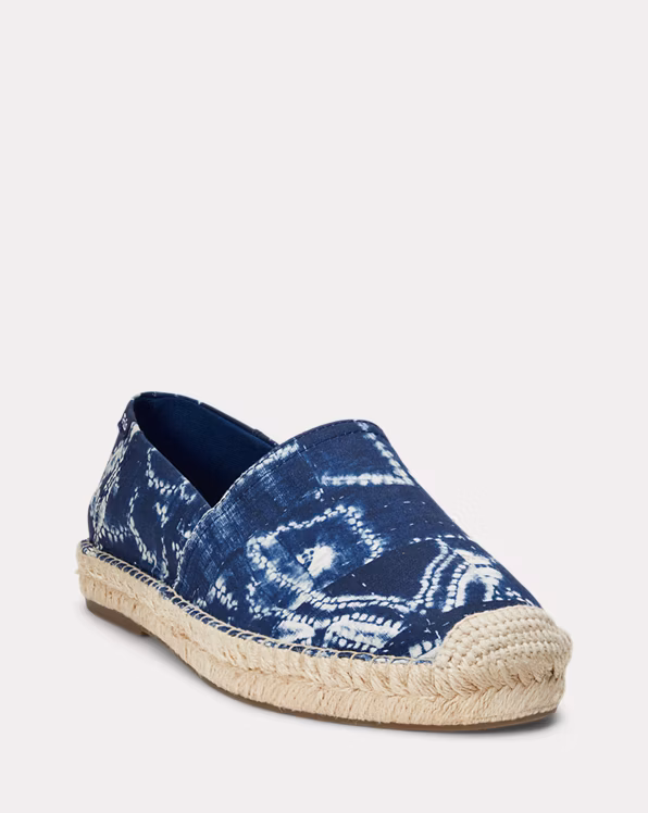 Cevio Scenic-Print Canvas Espadrille