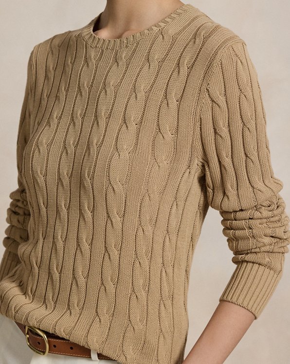 Cable-Knit Crewneck Jumper
