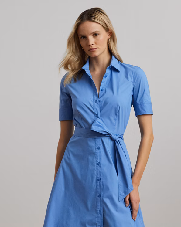 Cotton-Blend Shirtdress